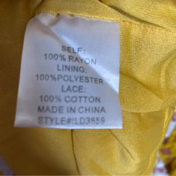 In Loom Floral Gold Yellow Purple Maxi Dress L BohoFestival SummerFairycore NWOT - Picture 14 of 15